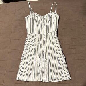 Urban Outfitters Dark Blue & White Striped Dress